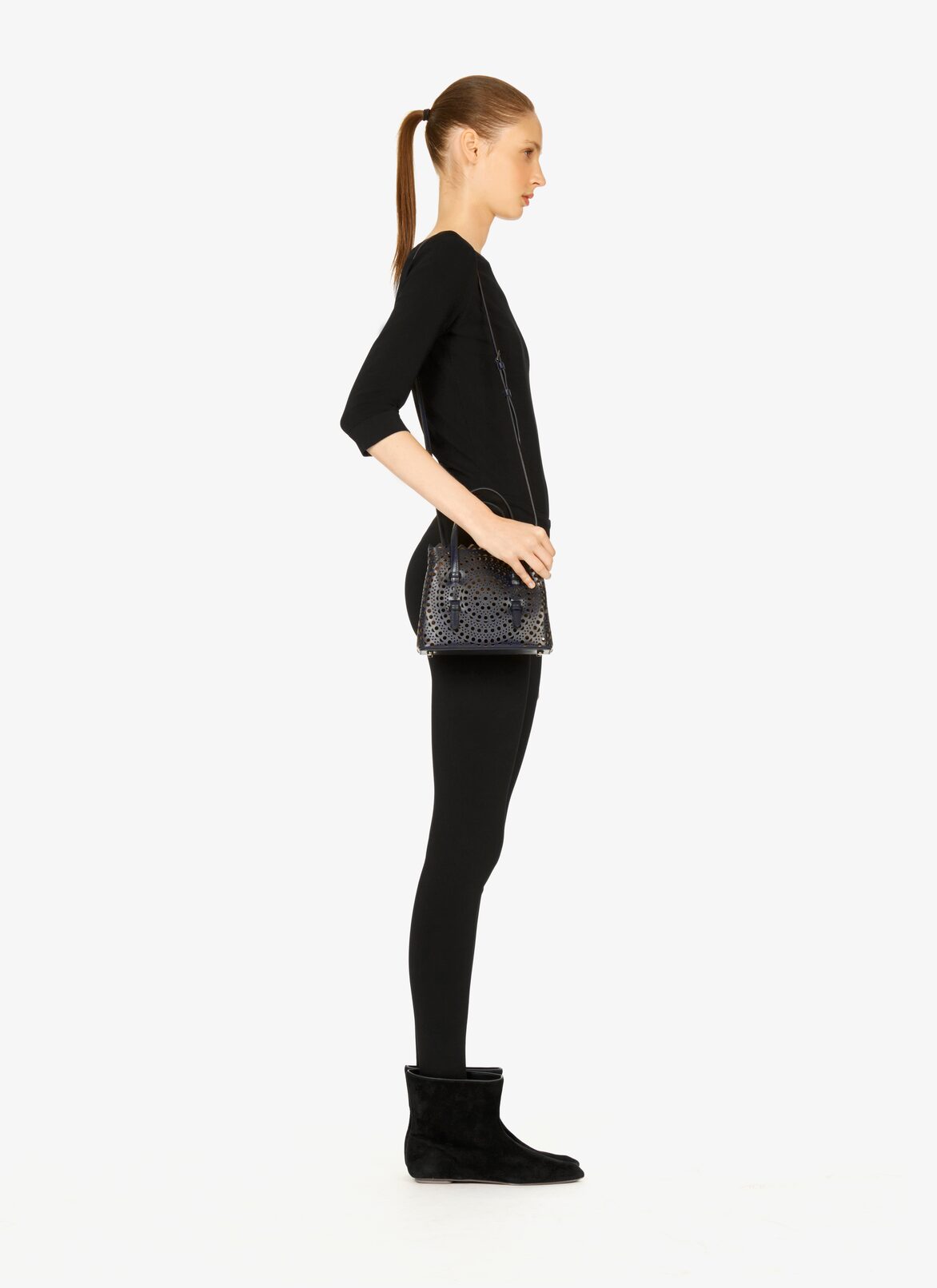 Sac Cabas Mina 20 ALAÏA BLEU NUIT SAC CABAS MINA 20